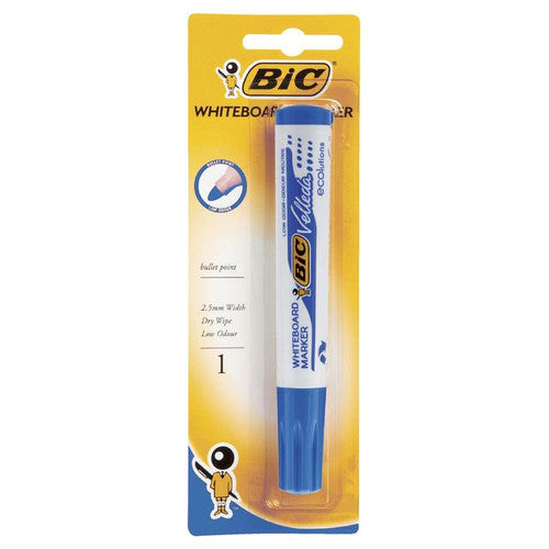 BIC Velleda blue whiteboard marker with 2.0mm bullet nib, single pack