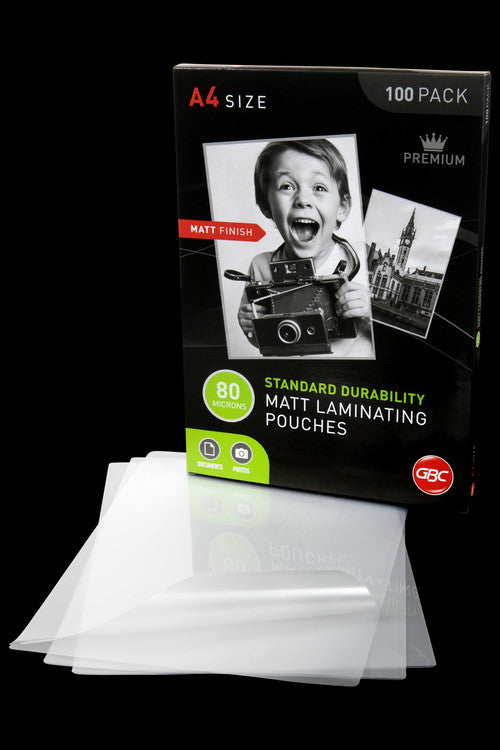 GBC Laminating Pouches A4 80 Micron Pack 100 Matt