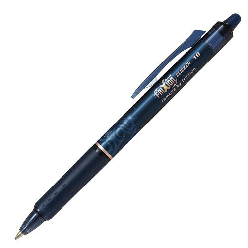 Pilot FriXion Clicker Erasable Retractable Gel Pen Medium Blue Black Box of 12