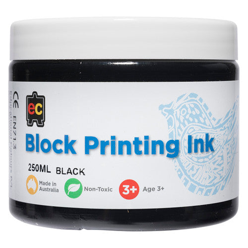 Educational Colours Block Printing Ink 250ml Black