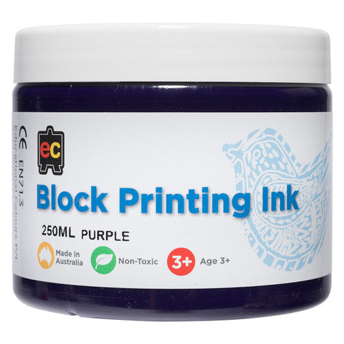 Educational Colours Block Printing Ink 250ml Purple