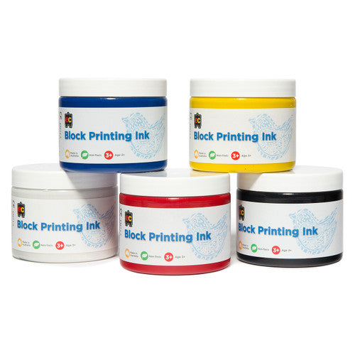 Educational Colours Block Printing Ink 250ml Set of 6