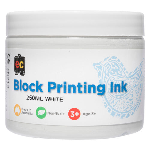 Educational Colours Block Printing Ink 250ml White