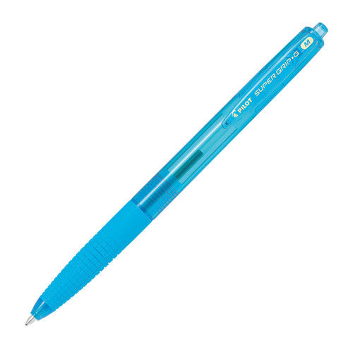 Pilot Super Grip G Retractable Ballpoint Pen Medium Light Blue Box of 12