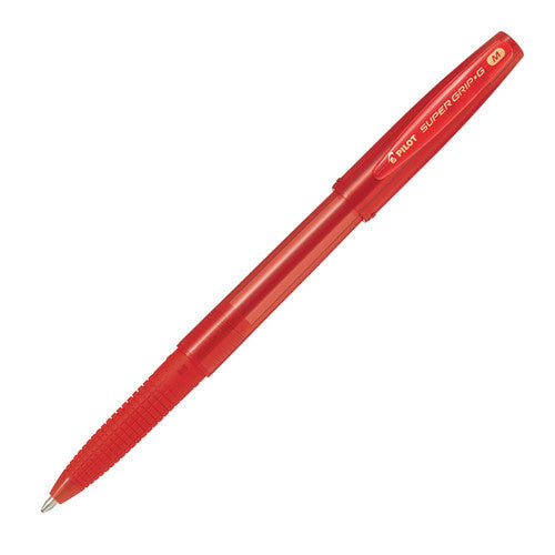 Pilot Super Grip G Stick Ballpoint Pen Medium Red Box of 12