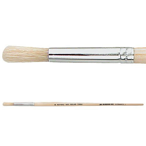 Creative School Supply Hog Hair Brushes Round Size 6 Pack of 12