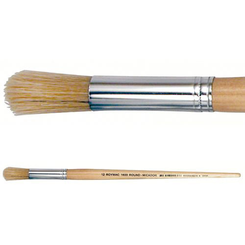 Creative School Supply Hog Hair Brushes Round Size 12 Pack of 12