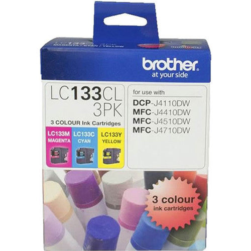 Brother Original High Yield Ink Cartridge LC133CL3PK 3 Colour Combo Pack