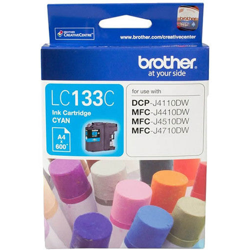 Brother Original High Yield Ink Cartridge LC133C 600 Pages Cyan