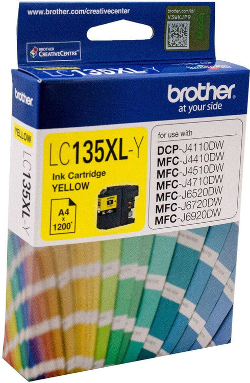 Brother Original Extra High Yield Ink Cartridge LC135XLY 1200 Pages Yellow