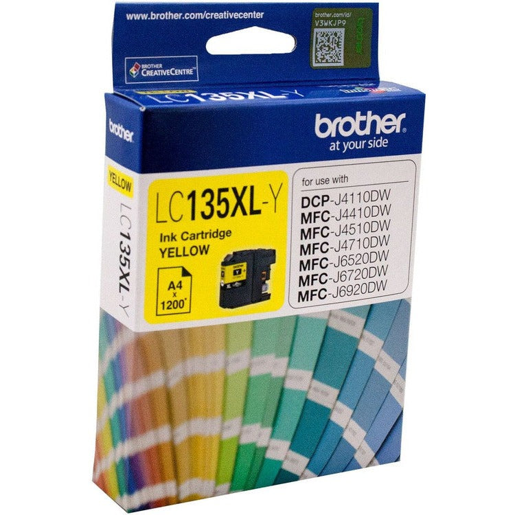 Brother Original Extra High Yield Ink Cartridge LC135XLY 1200 Pages Yellow