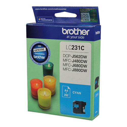 Brother Original Low Yield Ink Cartridge LC231CS 260 Pages Cyan