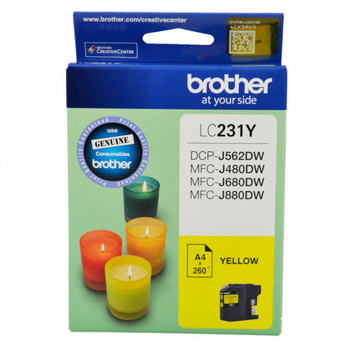 Brother Original Low Yield Ink Cartridge LC231YS 260 Pages Yellow