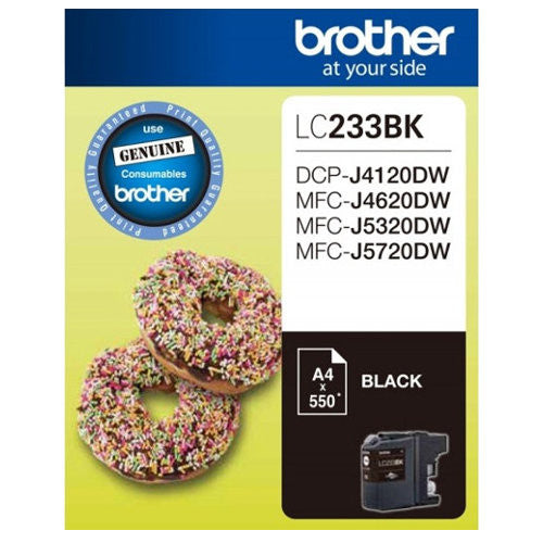 Brother Original Ink Cartridge LC233BK 550 Pages Black