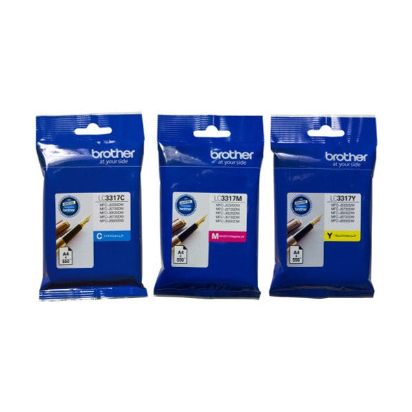Brother LC-33173PK Colour Ink Cartridge Triple Pack, 1650 Pages