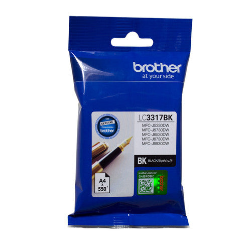 Brother Ink Cartridge LC3317BK Up to 550 Pages Black