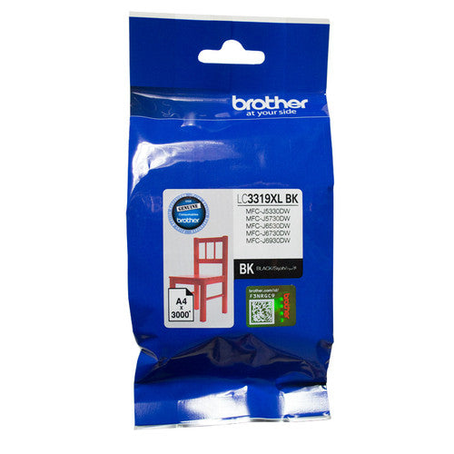 Brother High Yield Ink Cartridge LC3319XLBK 3000 Pages Black