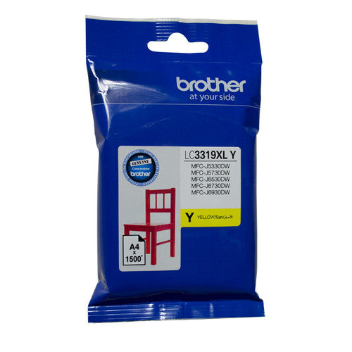 Brother High Yield Ink Cartridge LC3319XLY 1500 Pages Yellow