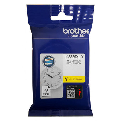 Brother LC3329XLY High Yield Ink Cartridge 1500 Pages Yellow