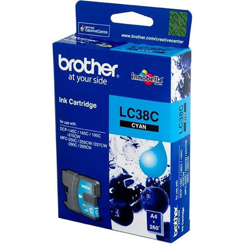 Brother Original Ink Cartridge LC38C 260 Pages Cyan