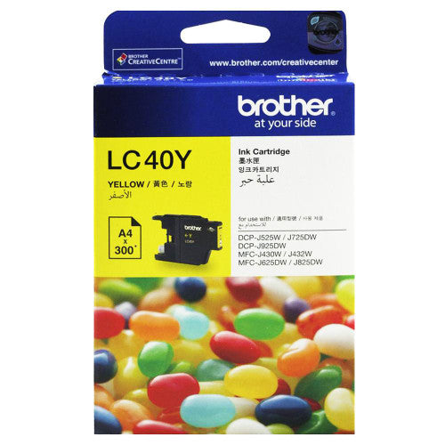 Brother Original Ink Cartridge LC40Y 300 Pages Yellow