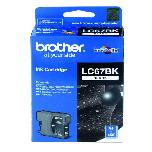 Brother Original Ink Cartridge LC67BK 450 Pages Black