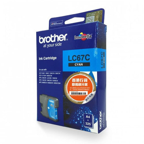Brother Original Ink Cartridge LC67C 325 Pages Cyan