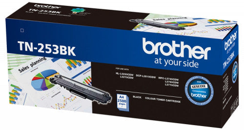 Brother TN253BK High Yield Toner Cartridge 2500 Pages Black