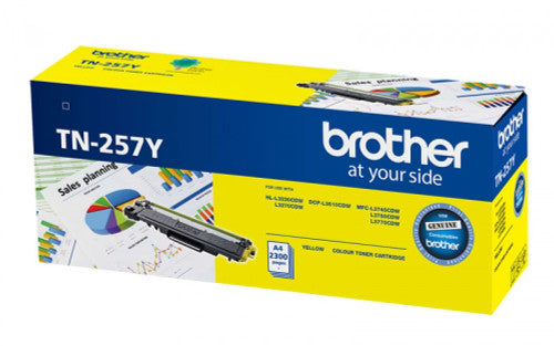 Brother TN257Y High Yield Toner Cartridge 2300 Pages Yellow