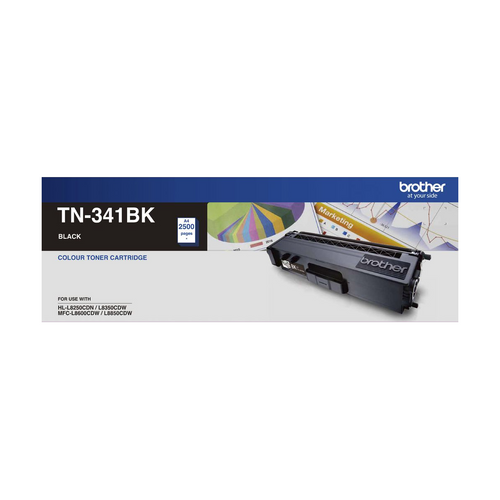 Brother Toner Cartridge TN341BK 2500 Pages Black