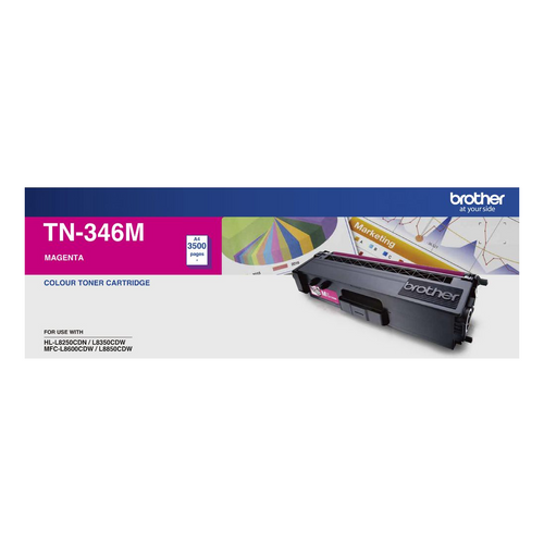 Brother Original High Yield Toner Cartridge TN346M 3500 Pages Magenta