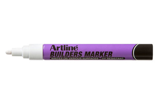Artline Builders Permanent Marker White Hangsell Box of 12