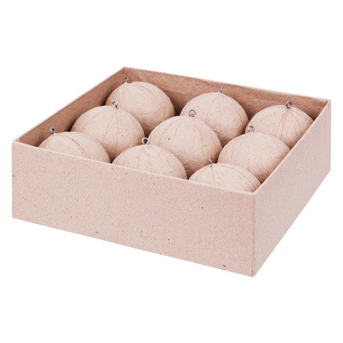 Creative School Supply Papier MÃ¢chÃ© Baubles 60mm Pack of 9