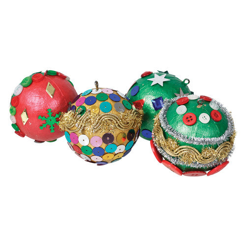 Creative School Supply Papier MÃ¢chÃ© Baubles 60mm Pack of 9