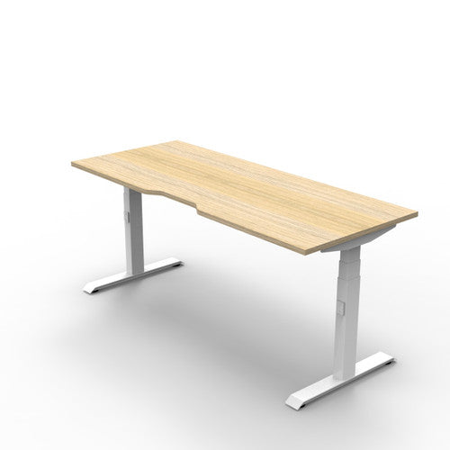Rapidline Boost Plus Single Sided Workstation 1500 x 750mm Natural Oak / White Satin
