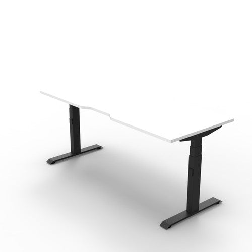 Rapidline Boost Plus Single Sided Workstation 1200 x 750mm Natural White / Black Satin