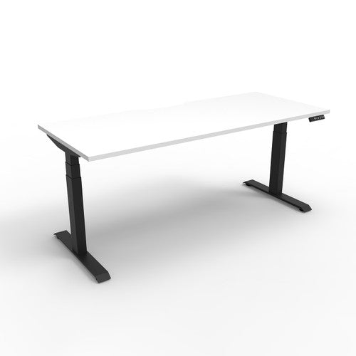 Rapidline Boost Plus Single Sided Workstation 1500 x 750mm Natural White / Black Satin