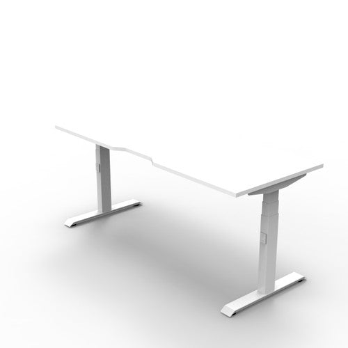 Rapidline Boost Plus Single Sided Workstation 1500 x 750mm Natural White / White Satin