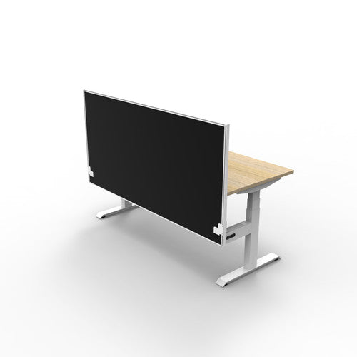 Rapidline Boost Plus Single Sided Workstation 1800 x 750mm with Screen Natural Oak / White Satin