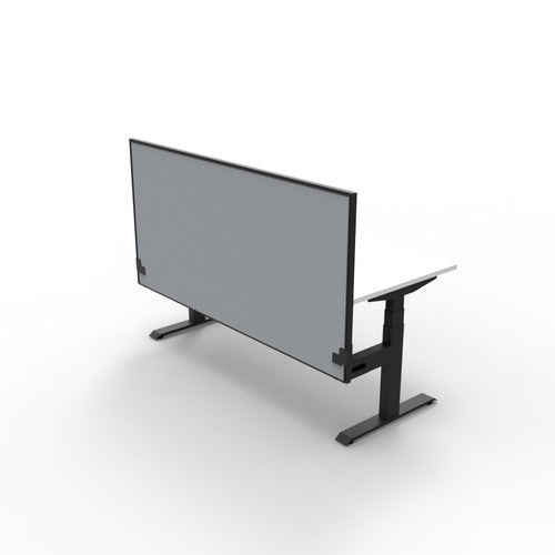 Rapidline Boost Plus Single Sided Workstation 1200 x 750mm with Screen Natural White / Black Satin