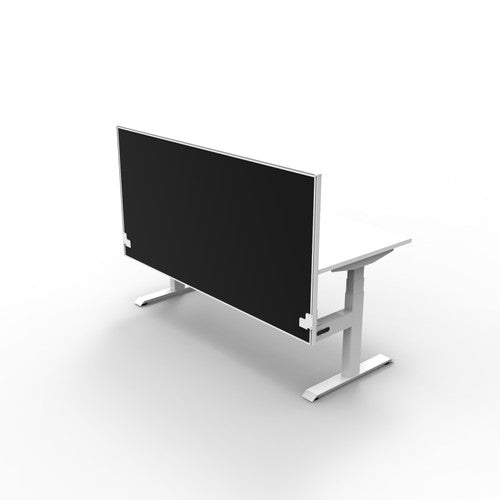 Rapidline Boost Plus Single Sided Workstation 1500 x 750mm with Screen Natural White / White Satin
