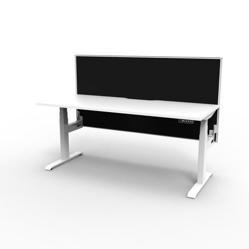 Rapidline Boost Plus Single Sided Workstation 1500 x 750mm with Screen Natural White / White Satin