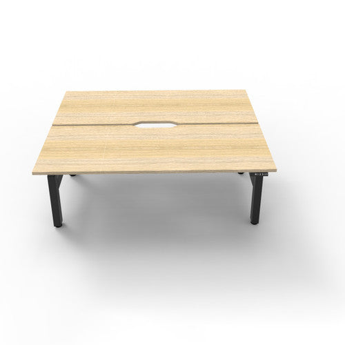 Rapidline Boost Plus Back to Back Workstation 1800 x 750mm Natural Oak / Black Satin
