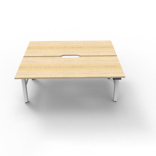 Rapidline Boost Plus Back to Back Workstation 1500 x 750mm Natural Oak / White Satin