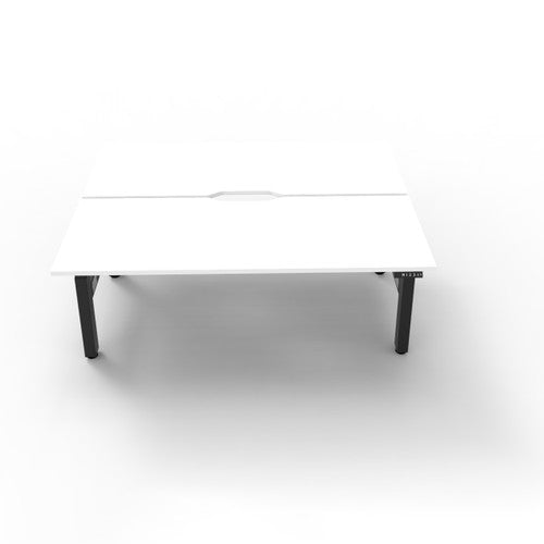 Rapidline Boost Plus Back to Back Workstation 1500 x 750mm Natural White / Black Satin