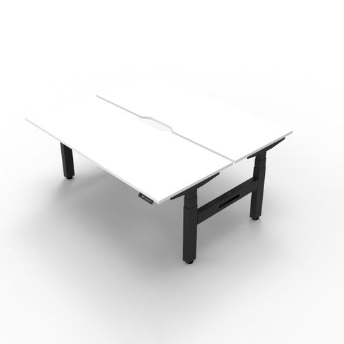 Rapidline Boost Plus Back to Back Workstation 1500 x 750mm Natural White / Black Satin