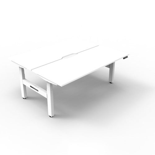 Rapidline Boost Plus Back to Back Workstation 1200 x 750mm Natural White / White Satin