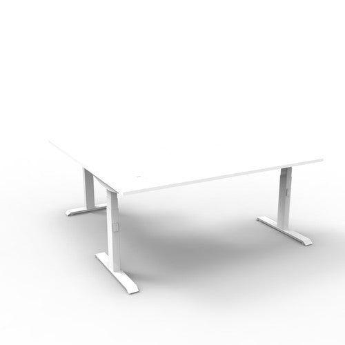 Rapidline Boost Plus Corner Workstation 1800 x 1800 x 750mm Natural White / White Satin