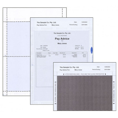 Bala A4 V fold pressure seal pay advice envelopes, ream of 1000 sheets
