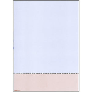 Bala A4 plain paper with horizontal perforation at 59mm, blue and beige, 80gsm ream of 500 sheets